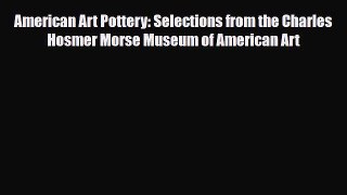 Read ‪American Art Pottery: Selections from the Charles Hosmer Morse Museum of American Art‬