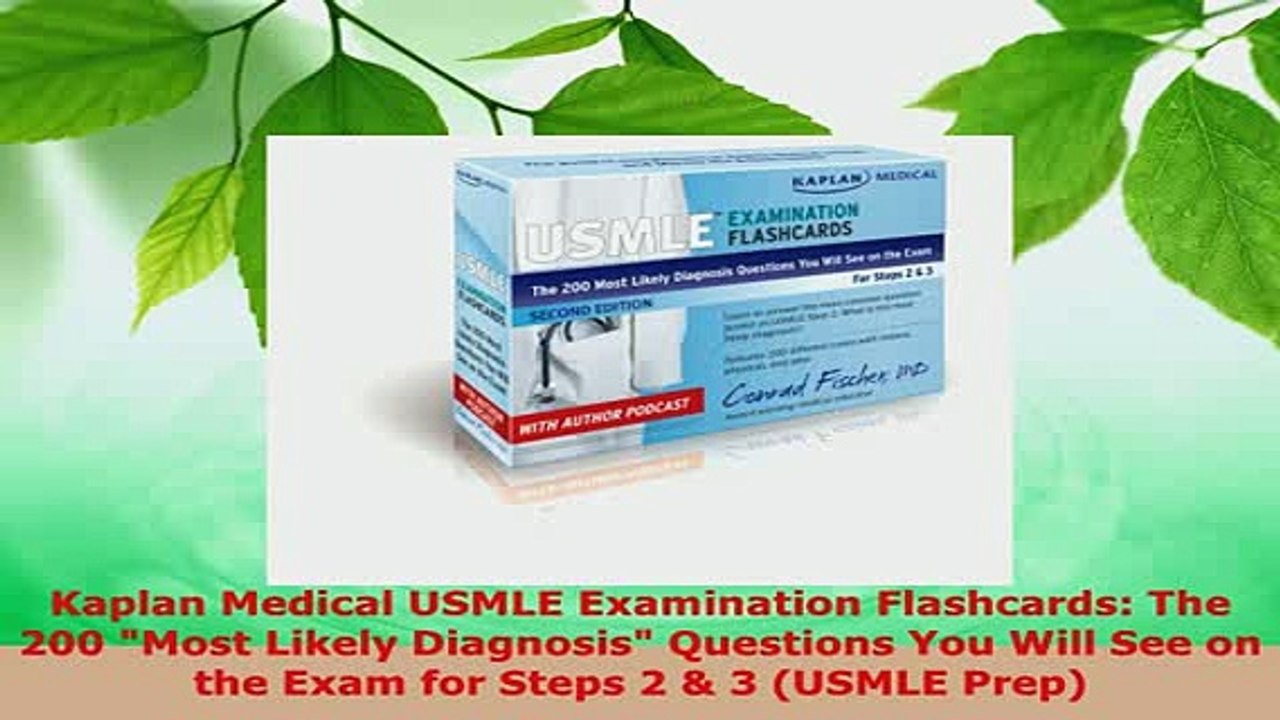 Download  Kaplan Medical USMLE Examination Flashcards The 200 Most Likely Diagnosis Questions You PDF Book Free