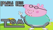 Papai Pig da Familia Peppa Pig Tom e Jerry Papai Pig Disfraza de Tom Desenho Pintado 2016