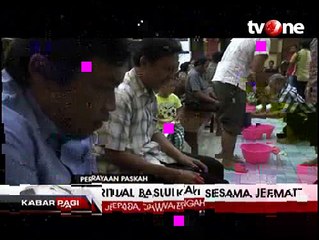 Kamis Putih di Jepara Diwarnai Tradisi Membasuh Kaki