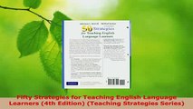 PDF  Fifty Strategies for Teaching English Language Learners 4th Edition Teaching Strategies PDF Book Free