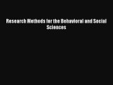 PDF Research Methods for the Behavioral and Social Sciences Free Books