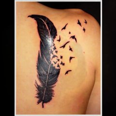 Những mẫu hình xăm lông vũ 2016 cực đẹp