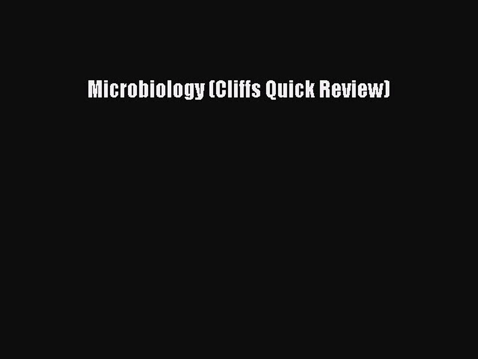 PDF Microbiology (Cliffs Quick Review)  EBook