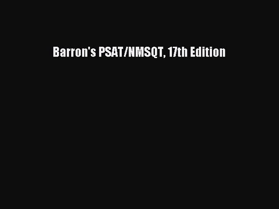 Download Barron's PSAT/NMSQT 17th Edition  Read Online
