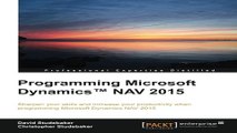 Read Programming Microsoft Dynamicsâ„¢ NAV 2015 Ebook pdf download