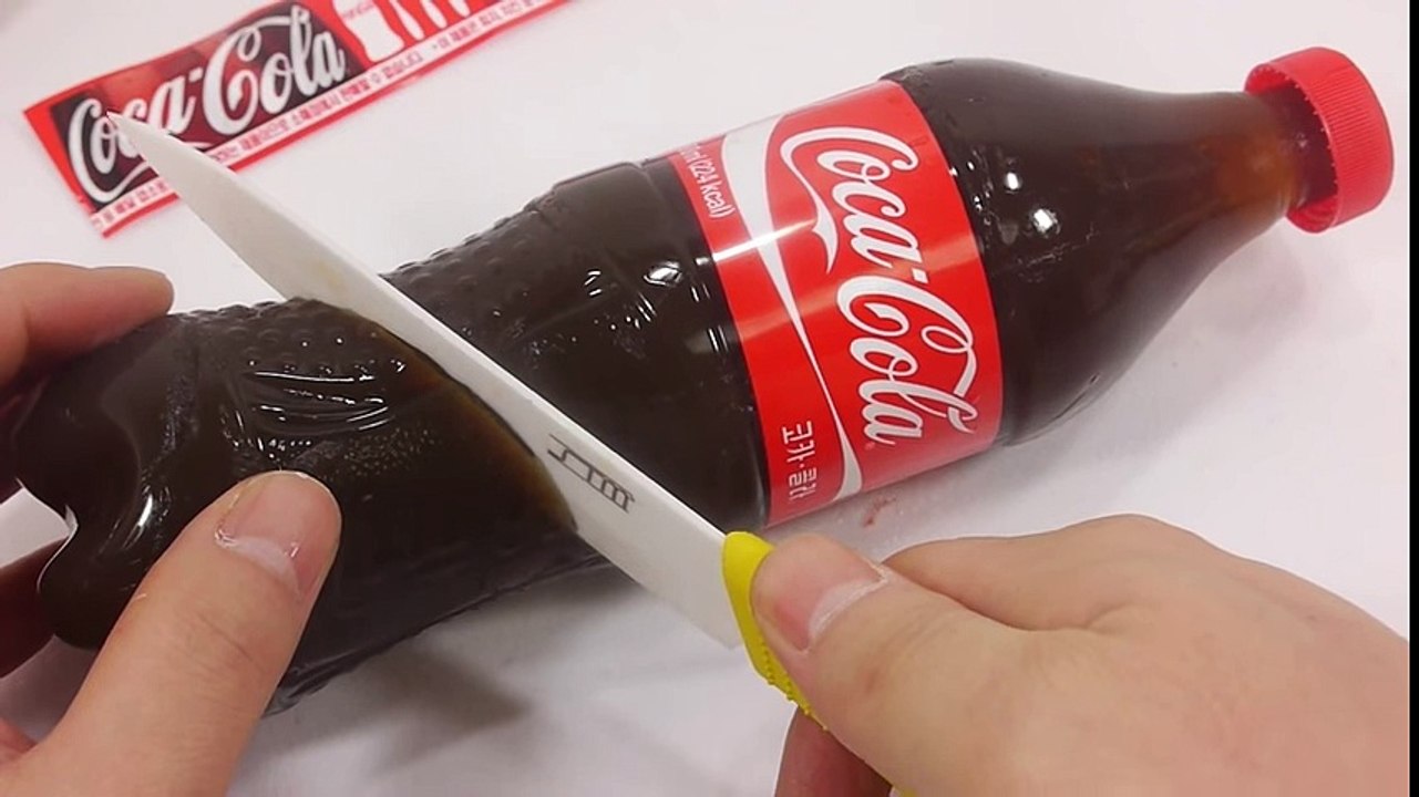 How To Make Real Coca Cola Drinking Water Pudding Jelly Cooking Learn the Recipe DIY 리얼 콜라 푸딩 젤리 만들기