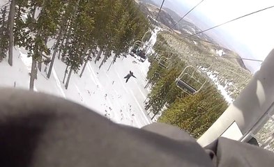 Un jeune à bout de souffle tombe d'un télésiège !