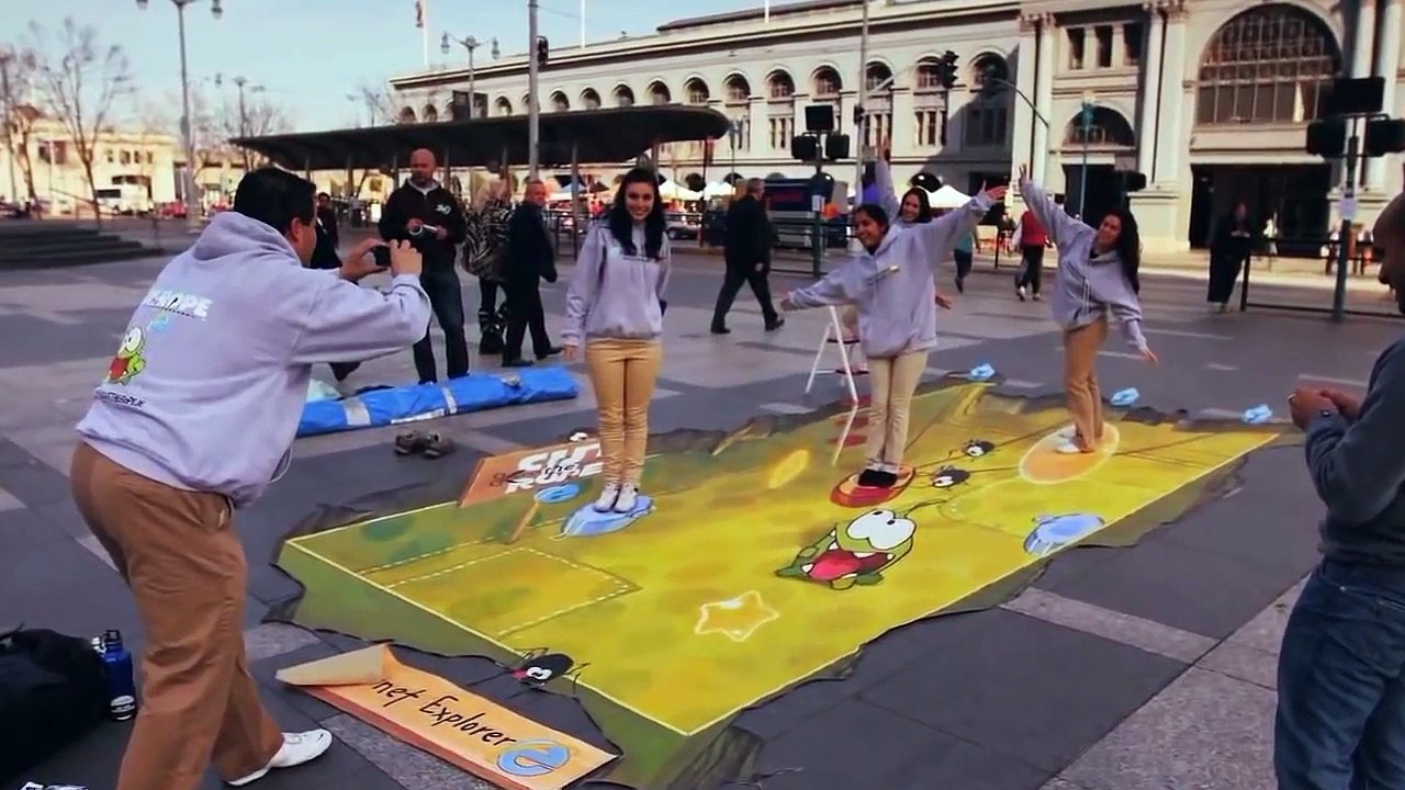 Cut The Rope 5 Years Retrospective: 3D street art in San Francisco