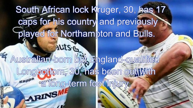 Juandre Kruger and Kieran Longbottom join Sale Sharks for next season.