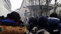 Les manifestants #Bergson attaquent un commissariat à Paris