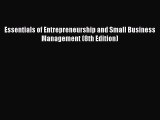 Read Essentials of Entrepreneurship and Small Business Management (8th Edition) Ebook Online