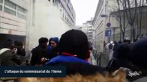 Les manifestants Bergson attaquent un commissariat à Paris