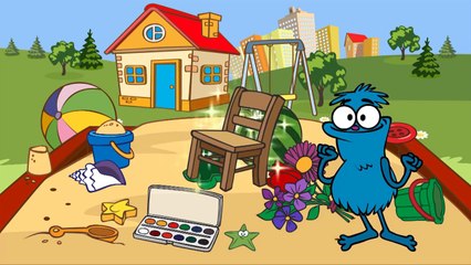 Развивающий мультфильм. Чуча Веселкин на детской площадке. Строим Песочный Замок.