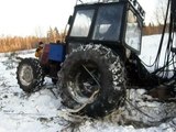 Belarus Mtz 892 stuck in mud, extreme conditions