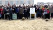Lâcher de phoques sur la plage de Calais le 26 mars 2016