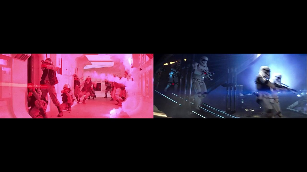Comparaison Star Wars IV et VII plan par plan... Identiques ! "A new hope" vs "Force Awakens"