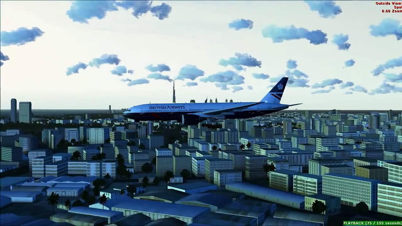 FSX British Airways 777-200 Landing @ Dubai Intl. [HD]