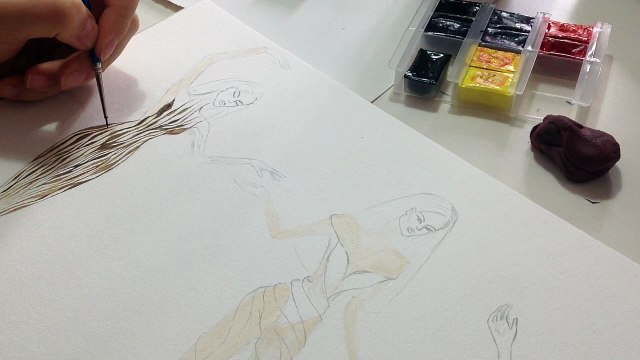 Atölye İzmir® Moda Tasarım Suluboya