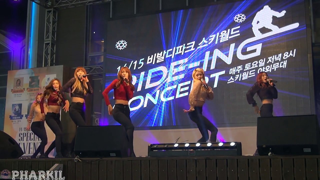 [직캠_Fancam] 141227 헬로비너스(HELLOVENUS) 끈적끈적 @ 비발디파크 라이딩 콘서트 (1080p 60fps)