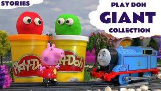 Giant Peppa Pig Story Video Play Doh English Episodes | Thomas The Train Surprise Eggs Pep
