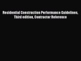 [PDF] Residential Construction Performance Guidelines Third edition Contractor Reference# [Download]