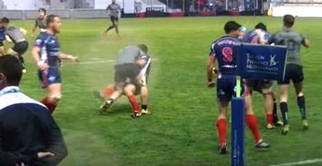Fransa'da Oynanan Rugby Maçında Kavga Çıktı