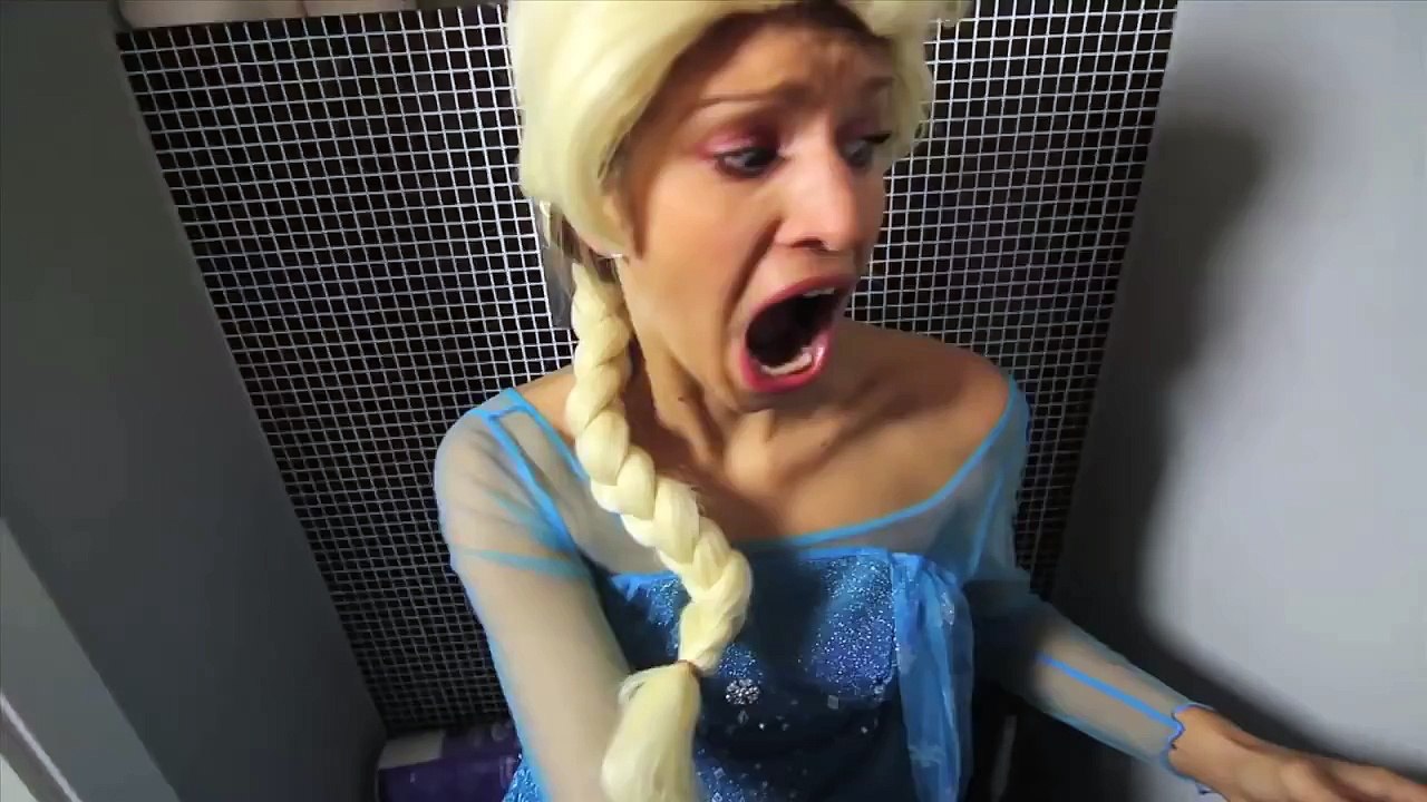 Funny Superhero Movie In Real Life - FROZEN ELSA SPIDER PRANK ON TOILET WITH SPIDERMAN