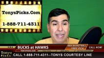 Atlanta Hawks vs. Milwaukee Bucks Free Pick Prediction NBA Pro Basketball Odds Preview 3-25-2016
