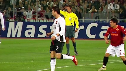 Cristiano Ronaldo Vs AS Roma Away 07-08 [ UCL ]