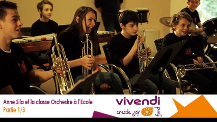 Anne Sila et la classe Orchestre à l'Ecole 1/3