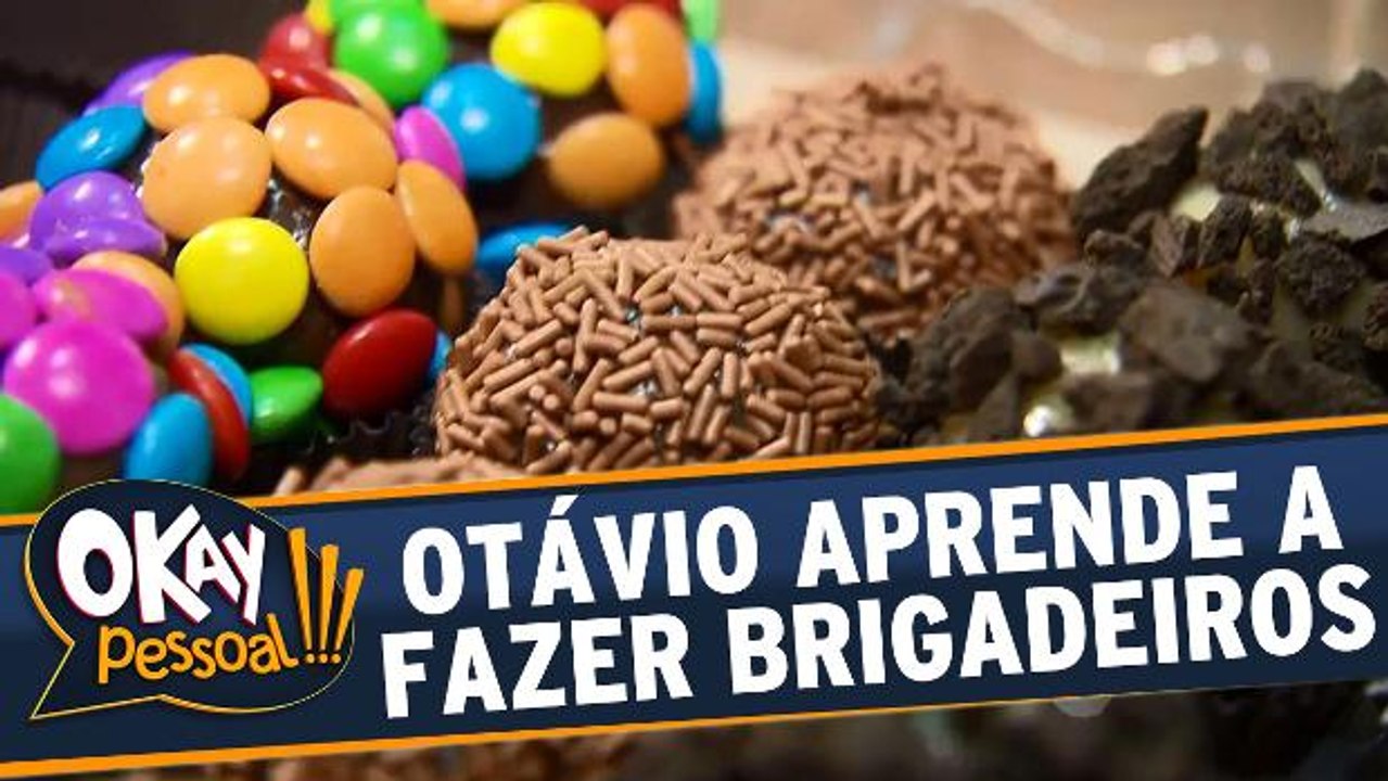 Otávio Mesquita aprende a fazer brigadeiros caseiros