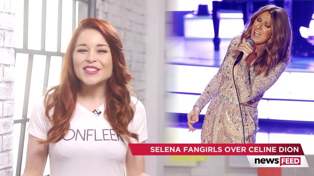 Selena Gomez FANGIRLS At Celine Dions Las Vegas Concert