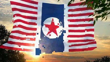 Flag of North Korean occupied America (by CartoonOverseer)