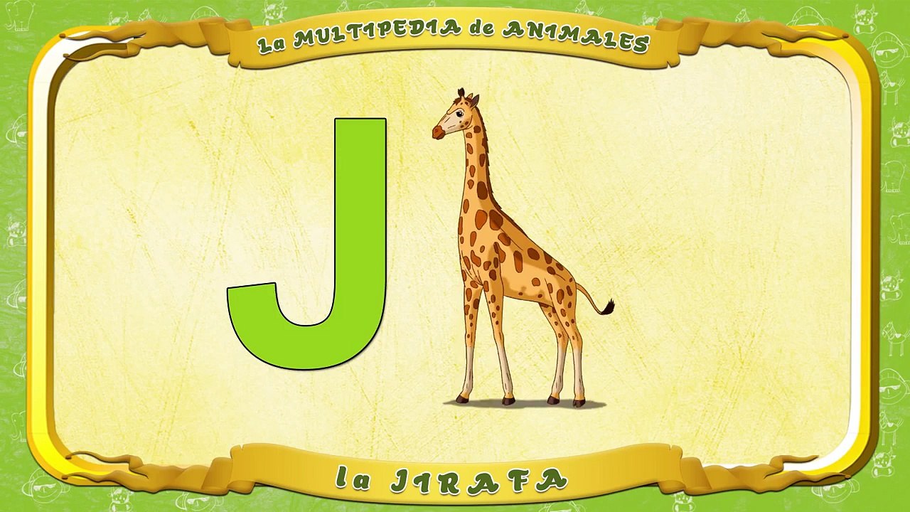 Multipedia de los animales Letra J la Jirafa