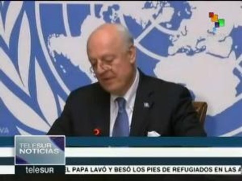 Fija la ONU el 9 de abril fecha límite para reanudar diálogos de Siria