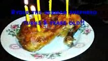 German Shepherd Gets Chicken Thigh for Birthday!