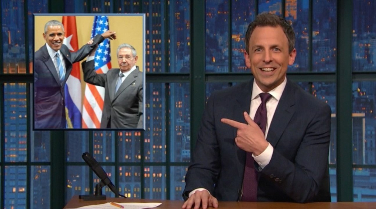 Late-night laughs: Obama goes to Cuba