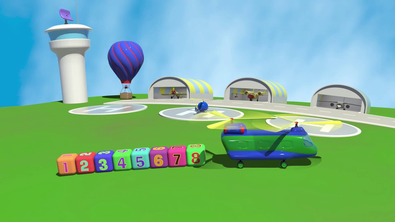3D Мультик Конструктор  Аэропорт. Собираем новый самолет. Мультики для самых маленьких
