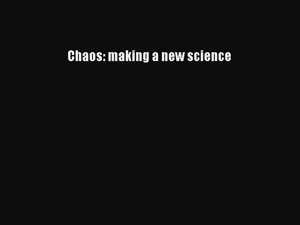 Download Chaos: making a new science PDF Free