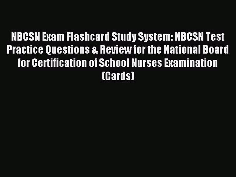 Download NBCSN Exam Flashcard Study System: NBCSN Test Practice Questions & Review for the