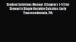 Read Student Solutions Manual (Chapters 1-11) for Stewart's Single Variable Calculus: Early