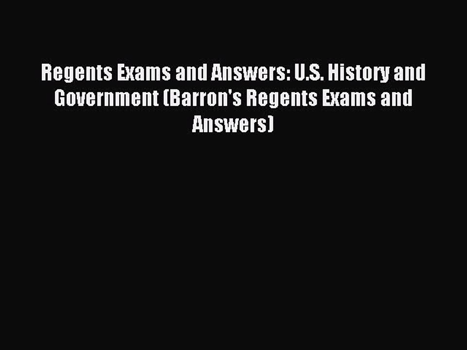 Download Regents Exams and Answers: U.S. History and Government (Barron's Regents Exams and