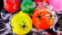 Balloon Surprise Eggs! Cinderella Peppa Pig Cars 2 Shopkins Halloween Spiders by StrawberryJamToys