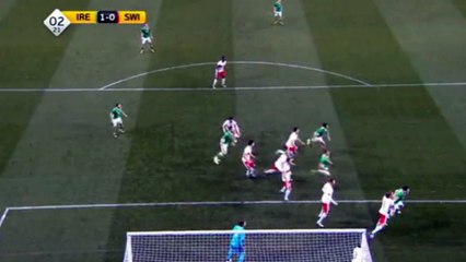Clark Goal - Ireland 1-0 Switzerland