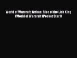 Download World of Warcraft: Arthas: Rise of the Lich King (World of Warcraft (Pocket Star))