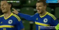 0-2 Edin Džeko Goal - Luxembourg v. Bosnia and Herzegovina - Friendly 25.03.2016