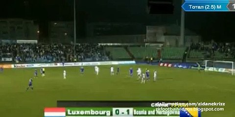 Edin Džeko Goal - Luxembourg 0-2 Bosnia - 25.03.2016