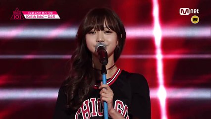 Produce 101 [직캠]일대일아이컨택ㅣ김소희 EXO ♬CALL ME BABY @포지션 평가(VOCAL) 160304 EP.7