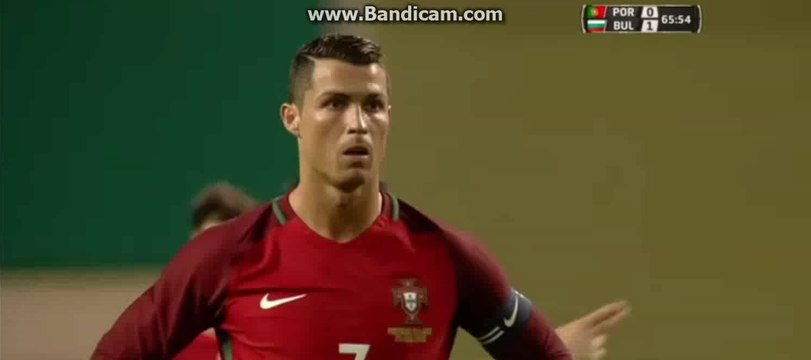 Cristiano Ronaldo missed penalty - Portugal 0-1 Bulgaria 25-03-2016